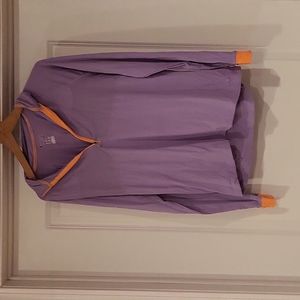 Champion quarter zip exercise sweater-purple and orange- XL